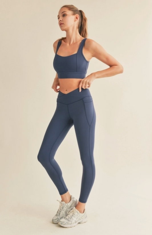 Midnight Blue Under Control Bra & Legging Set