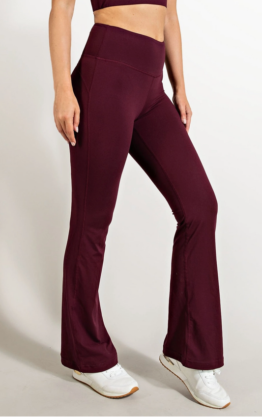 Flared Yoga Pants Maroon